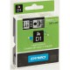 DYMO D1 Schriftbandkassette schwarz auf transparent, 9mm/7m