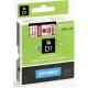 DYMO D1 Schriftbandkassette rot auf weiß  9 mm/7,0 m