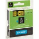 DYMO D1 Schriftbandkassette schwarz auf gelb  6 mm/7,0 m