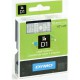 DYMO D1 Schriftbandkassette weiß auf transparent  12 mm/7m