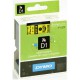 DYMO D1 Schriftbandkassette schwarz auf gelb, 24 mm/7,0 m