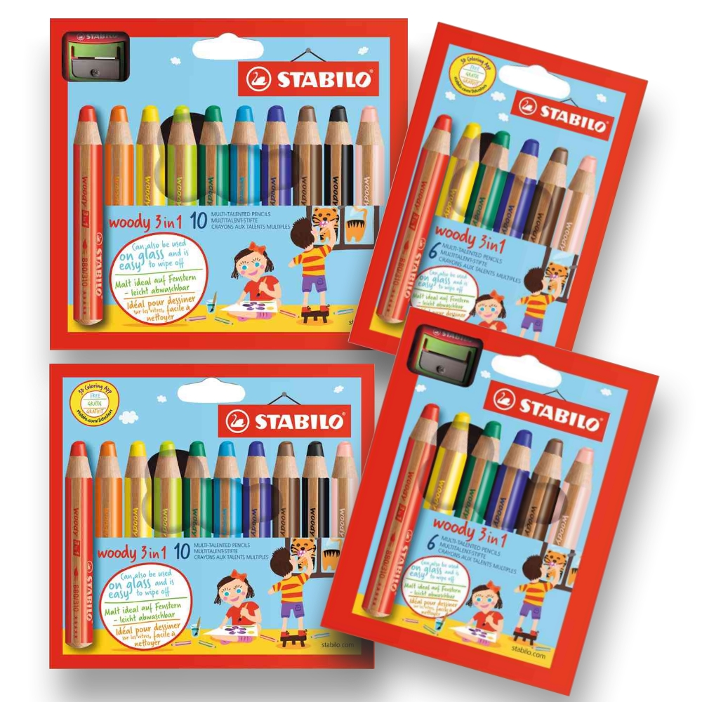 STABILO Multitalentstift woody 3 in 1 18er Karton Etui