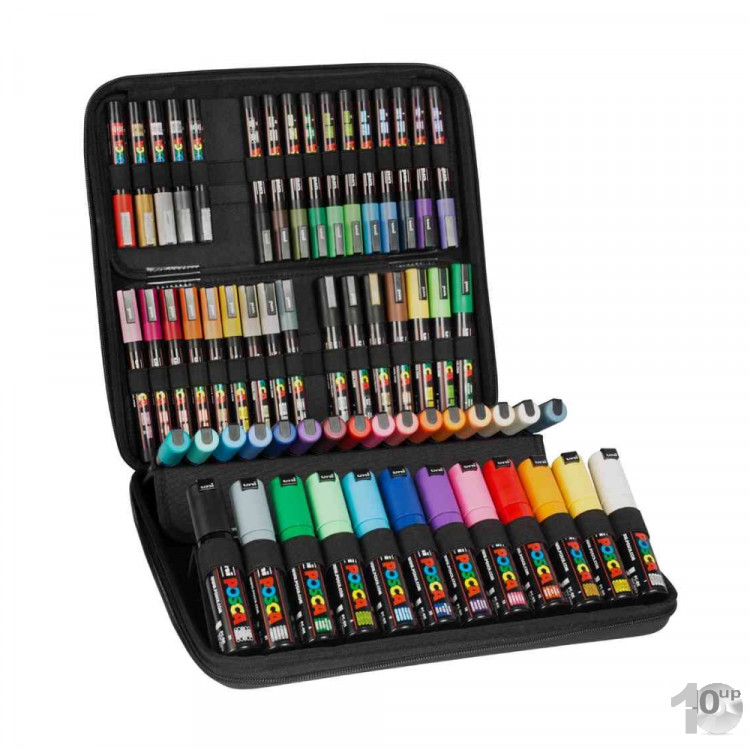 20 Stück uni-ball POSCA Permanent-Lack-Marker im Koffer Inhalt